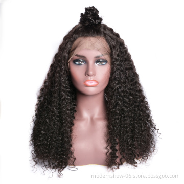 Wholesale Virgin Human Hair Wigs Curly Wave Lace Front Wigs Pre Plucked Hair Line With Baby Hair